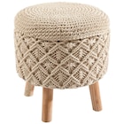 POUF Makramee Dekodiamanten Naturfarben 45/45/45 cm von Linea Natura im aktuellen XXXLutz Möbelhäuser Prospekt