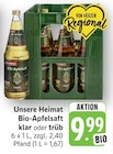 Bio-Apfelsaft klar im Angebot bei EDEKA in Pirmasens Bio-Apfelsaft klar Angebote von Unsere Heimat bei EDEKA Pirmasens für 9,99 €
