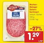 Marken-Metzger Salami-Sortiment bei Netto Marken-Discount im Schrobenhausen Prospekt für 1,29 €