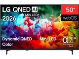 50 Zoll Fernseher im MediaMarkt Saturn Prospekt 50QNED72B6B QNED TV (Flat, 50 Zoll / 127 cm, UHD 4K, SMART TV) von LG im aktuellen MediaMarkt Saturn Prospekt für 399,00 €