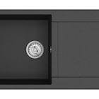 Evier 1 Bac à encastrer Quartz et Résine MANUA Noir - TEKA en promo chez Leroy Merlin Angers à 139,00 €