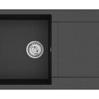 Evier 1 Bac à encastrer Quartz et Résine MANUA Noir - TEKA en promo chez Leroy Merlin Colombes à 139,00 €