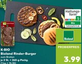 Bioland Rinder-Burger im Angebot bei Kaufland in Saarbrücken Bioland Rinder-Burger Angebote von K-BIO bei Kaufland Saarbrücken für 3,99 €