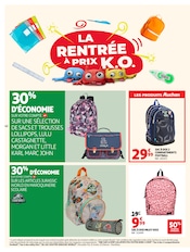 Promos Cartable dans le catalogue "La rentrée à prix K.O." de Auchan Hypermarché Cartable en promo dans le catalogue Auchan Hypermarché à la page 42