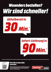 MediaMarkt Saturn Elektromärkte Prospekt der aktuellen Woche mit 1 Seite, gültig von 06.10.2026 bis 07.10.2026, in Mechernich und Umgebung Aktueller MediaMarkt Saturn Elektromärkte Prospekt in Mechernich und Umgebung, "Woanders bestellen? Wir sind schneller!" mit 1 Seite, 06.10.2026 - 07.10.2026