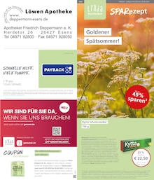 Aktueller LINDA Premiumapotheke Prospekt "Aktuelle Angebote" Seite 1 von 3 Seiten für Esens