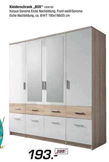 Zurbrüggen Wadersloh - Kleiderschrank „BOX“ Kleiderschrank „BOX“ Angebot bei Zurbrüggen Wadersloh im Prospekt "Radikaler Preissturz!"