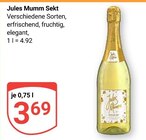 Jules Mumm im Angebot bei GLOBUS in Neunkirchen Jules Mumm Angebote bei GLOBUS Neunkirchen für 3,69 €