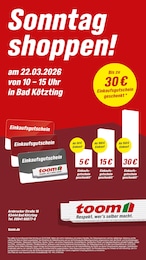 toom Baumarkt Prospekt für Bad Kötzting: "Sonntag shoppen!", 1 Seite, 22.03.2026 - 22.03.2026