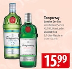 Aktuelles Tanqueray London Dry Gin oder alcohol free Angebot bei famila Nordost in Lübeck ab 15,99 €