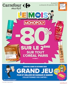 Prospectus Carrefour Market de la semaine "LE MOIS MONOPOLY" avec 1 pages, valide du 16/09/2025 au 28/09/2025 pour Gouzon et alentours