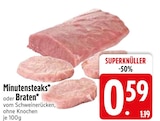 Minutensteaks im Angebot bei EDEKA in Ravensburg Minutensteaks Angebote bei EDEKA Ravensburg für 0,59 €