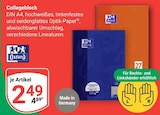 Collegeblock Angebote von Oxford bei GLOBUS Bensheim für 2,49 €