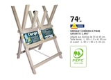 CHEVALET À BÛCHES 4 PIEDS GARANTIE 2 ANS - JAD JARDIN - E.Leclerc à Rueil-Malmaison CHEVALET À BÛCHES 4 PIEDS GARANTIE 2 ANS - JAD JARDIN en promo chez E.Leclerc Rueil-Malmaison à 74,90 €