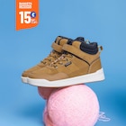 Baskets montantes avec scratchs camel garçon à La Halle dans Estancarbon