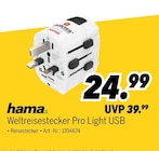 Weltreisestecker Pro Light USB im Angebot bei MEDIMAX in Düsseldorf Weltreisestecker Pro Light USB Angebote von hama bei MEDIMAX Düsseldorf für 24,99 €