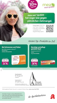 mea - meine apotheke Prospekt Unsere Juli-Angebote mit 4 Seiten