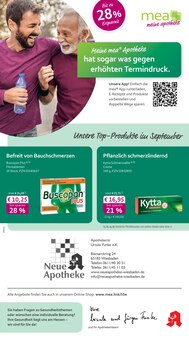 Aktueller mea - meine apotheke Prospekt (Wiesbaden, 4 Seiten zum blättern mea - meine apotheke Prospekt Unsere September-Angebote mit 4 Seiten