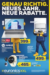 Aktueller EURONICS Prospekt mit Notebook, "GENAU RICHTIG. NEUES JAHR. NEUE RABATTE.", Seite 1