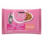 Purina ONE - Sachets pour Chaton au Saumon et aux Carottes 4 x 85 g - Purina ONE dans le catalogue Maxi Zoo