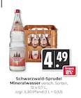 Mineralwasser im Angebot bei Hieber in Freiburg Mineralwasser Angebote von Schwarzwald-Sprudel bei Hieber Freiburg für 4,49 €