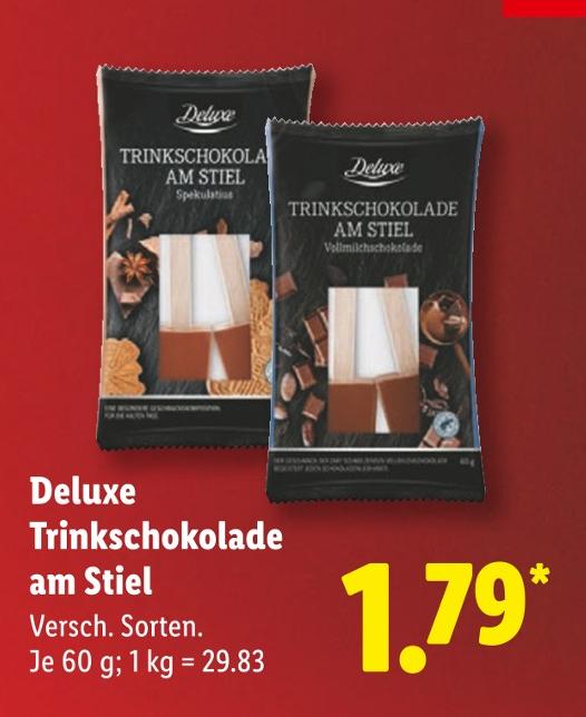 Trinkschokolade am Stiel