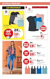 Promos Pantalon Femme dans le catalogue "Le style À PRIX BAS" de Super U à la page 2