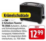 2-Scheiben-Toaster TA 3565 Angebote von Clatronic bei E center Konstanz für 12,99 €