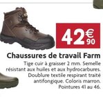 Chaussures de travail Farm en promo chez LaMaison.fr Cherbourg-Octeville à 42,90 €