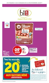 Catalogue Bi1 à Mercurey cette semaine, valable du 04/11/2025 au 16/11/2025 Prospectus Bi1 à Mercurey, "bi1 supermarché", 20 pages de promos valables du 04/11/2025 au 16/11/2025