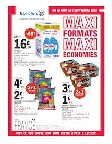 Prospectus E.Leclerc en cours, "MAXI FORMATS MAXI ÉCONOMIES", page 1 sur 40
