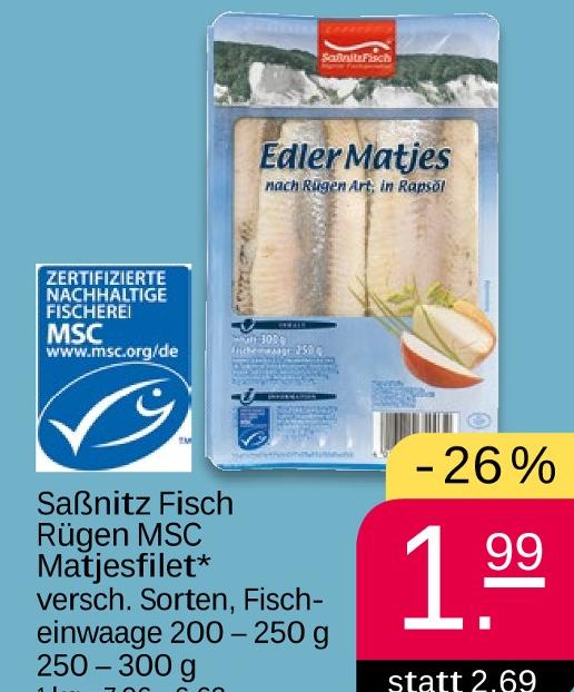 Rügen MSC Matjesfilet