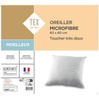 Oreiller microfibre moelleux - TEX HOME en promo chez Carrefour Brest à 7,49 €