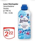 Weichspüler im Angebot bei GLOBUS in Gießen Weichspüler Angebote von Lenor bei GLOBUS Gießen für 2,22 €