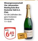 Aktuelle Sekt Angebote bei GLOBUS in Ludwigshafen (Rhein) Aktuelles Riesling Extra Brut Deutscher Sekt b.A. Pfalz Angebot bei GLOBUS in Ludwigshafen (Rhein) ab 6,49 €