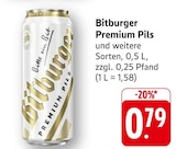 Premium Pils Angebote von Bitburger bei E center Bruchsal für 0,79 €