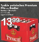 polnisches Premium Pils Angebote von Tyskie bei TOP Getränke Kaarst für 13,99 €