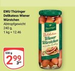 Delikatess Wiener Würstchen Angebote von EWU Thüringer bei GLOBUS Erfurt für 2,99 €