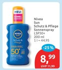 Sun Schutz & Pflege Sonnenspray LSF50+ Angebote von Nivea bei budni Seevetal für 8,99 €