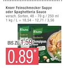 Feinschmecker Suppe oder Spaghetteria Sauce von Knorr im aktuellen Marktkauf Prospekt