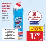 WC-Gel oder WC- Stein Angebote von Domestos bei Netto Marken-Discount Eisenach für 1,79 €