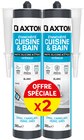 Lot de 2 mastics d'étanchéité silicone blanc cuisine et bain - AXTON - Weldom à Courbevoie Lot de 2 mastics d'étanchéité silicone blanc cuisine et bain - AXTON en promo chez Weldom Courbevoie à 15,70 €