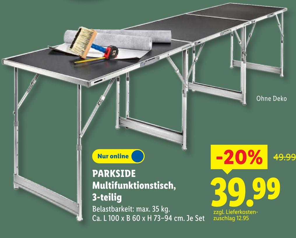 Multifunktionstisch, 3-teilig