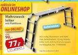 Mehrzweckleiter mit Plattform Angebote bei Sonderpreis Baumarkt Wismar für 77,00 €