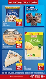 Prix et réduction Mozzarella dans le prospectus Aldi en cours Offre Mozzarella dans le catalogue Aldi du moment à la page 9