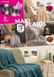 Plaid Angebote im Prospekt "LINGE DE MAISON : DU STYLE à petits prix !" von Maxi Bazar auf Seite 9