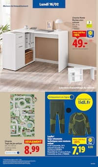 Promotion Literie dans le prospectus Lidl, valable du 16/02/2026 au 19/02/2026 Promo Literie dans le catalogue Lidl du moment à la page 13