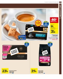 Prix et réduction Café Moulu dans le prospectus Carrefour Market en cours Offre Café Moulu dans le catalogue Carrefour Market du moment à la page 9