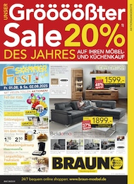 BRAUN Möbel-Center Prospekt für Homburg: "Gröööößter Sale des Jahres!", 20 Seiten, 30.07.2025 - 26.08.2025