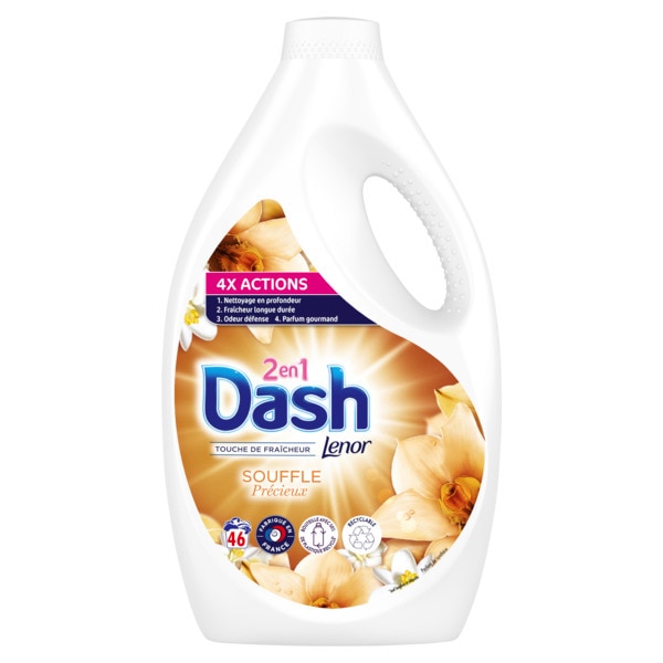 Promo Dash lessive liquide 2 en 1 touche de fraîcheur lenor